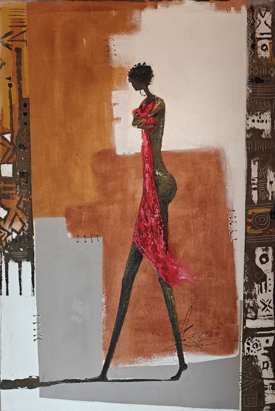 Princess by Gabriel Eklou, acrylic on canvas