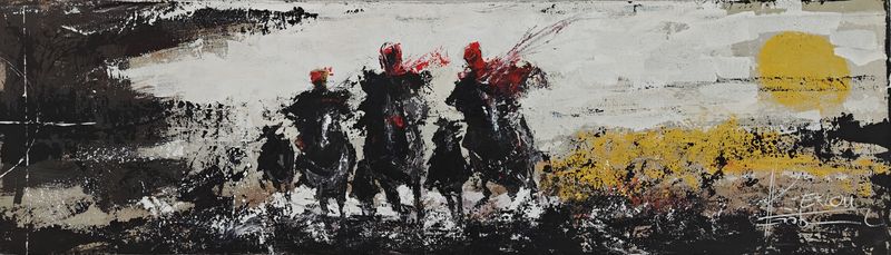 The Time by Gabriel Eklou, acrylic on canvas