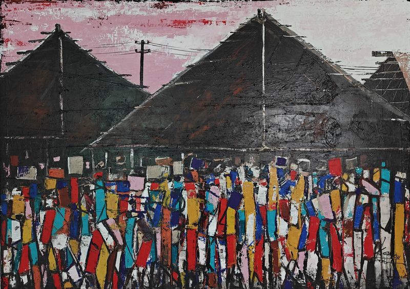 Untitled by Gabriel Eklou, acrylic on canvas