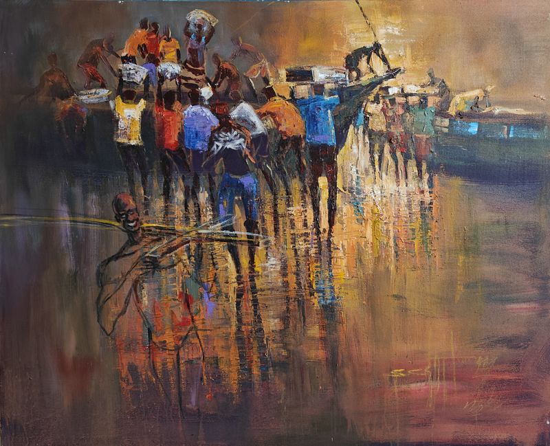 Untitled II by Seth Clottey, acrylic on canvas